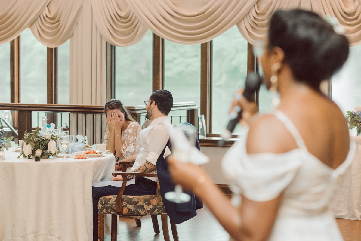 These two dancers, passionate lovers got married on a hot humid day at Auletto Caterers in Deptford NJ. Even though it was hot & humid Nina and Hector were all smiles as well as their family during the family portrait time. Wedding couple's and families that listens to you and does everything you ask them to even though the weather and environment can be tough are the BEST kind of clients! Nina and Hector were that best ideal clients, they from day one left all control regarding photo to me, did not question or have concerns. Knowing that you have this full trust and control on the wedding day makes you want to give your 100% and more. Nina and Hector are one of my top ideal clients and their wedding day photos are living proof of it. Nina and Hector's wedding day was combined of casual, mess, chaos, laughters, chill, emotional and passionate love for dancing. This was my first time at Auletto Caterers and in this part of NJ and this wedding venue in Deptford NJ was a pleasant surprise. It was full of secret locations for photos, garden, little pond where I played around with reflections, peacocks, waterfall and lavender field! Plus kind people to work with. Nina and Hector's July wedding at Auletto Caterers NJ captured by Karis from Hey Karis NY, NJ, Brooklyn, Hudson Valley and Catskills Wedding and Elopement Photographer.